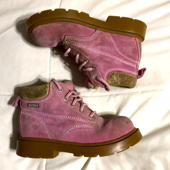 Faded Glory Other - Pink leather girl boots sz 13